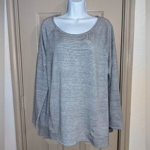 Athleta Heathered Gray Relaxed Oversized Sz L